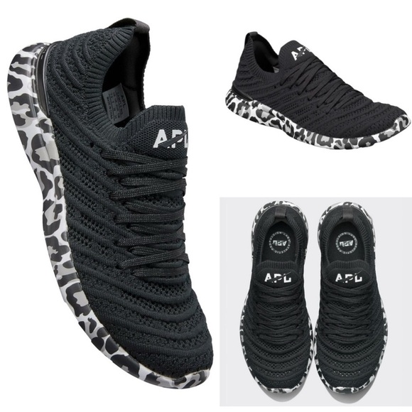 APL Women's Techloom Wave Slip On Running Sneaker Black White Leopard Sz 9 NEW - Picture 16 of 16